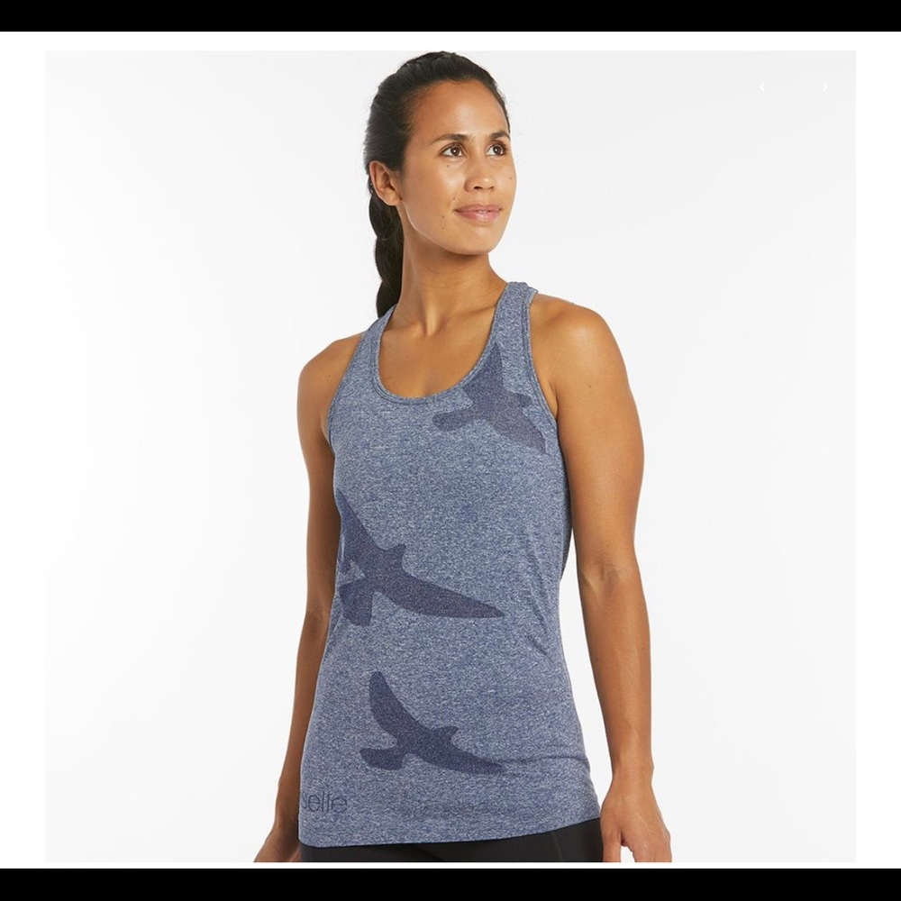 Oiselle women’s running tank top birds sz small